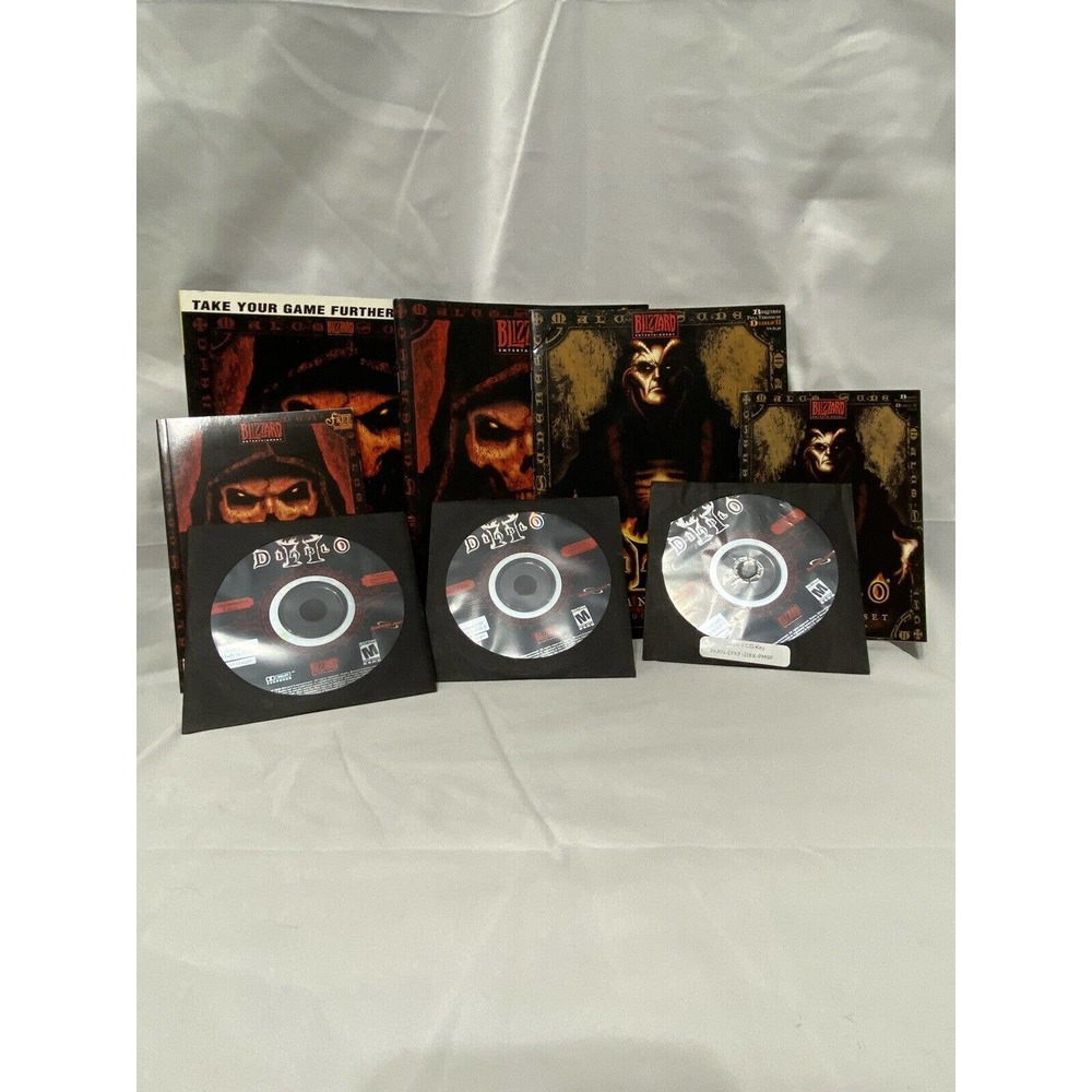 Diablo II -3 Game Discs-Install, Play,Cinematics, Strategy Guides- Expansion Set